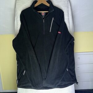 SCOTTeVEST Jacket XL Black Fleece 1/4 Zip TEC Mock Neck Outdoors Vented Pullover